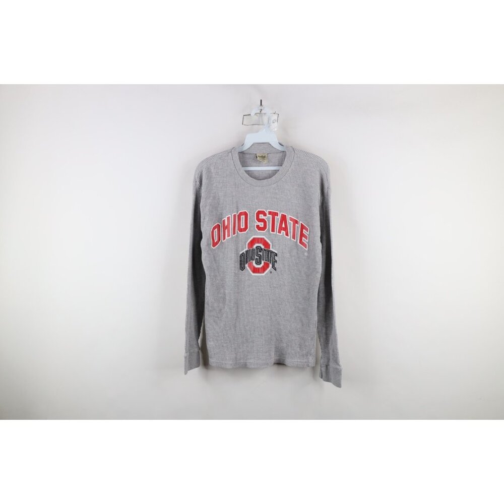 Vintage Ohio State Gray Long Sleeve Tee with Red Logo